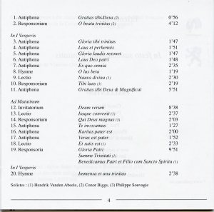 Etienne de Liège - In festo sanctissimae trinitatis - Psallentes - Hendrik Vanden Abeele Etienne de Liège - In festo sanctissimae trinitatis - Psallentes - Hendrik Vanden Abeele - Content