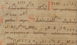 Psallentes' Lambertus - fragment of the office for Lambertus - Utrecht, 12th century