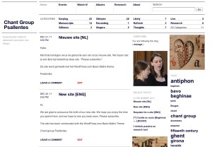 Psallentes New Site screenshot