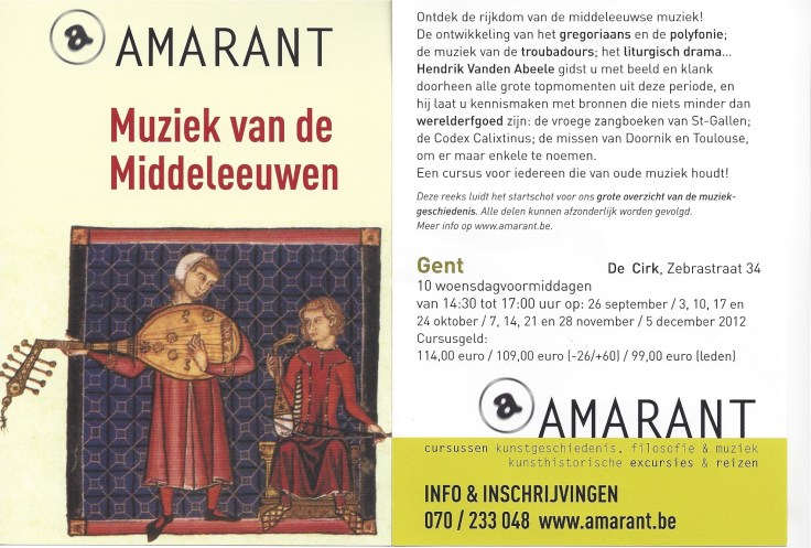 Muziek van de Middeleeuwen, Hendrik Vanden Abeele, Amarant, Psallentes