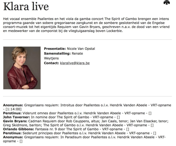 Klara Live: Psallentes en The Spirit of Gambo