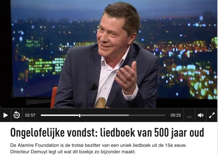 Bart Demuyt Chansonnier Huis van de Polyfonie Alamire Foundation Psallentes site Hendrik Vanden Abeele